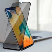 KNY Huawei Y6S 2019 İçin Yanlardan Görünmeyen 5D Privacy Cam Ekran Koruyucu Siyah Siyah - 5