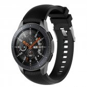 KNY Samsung Galaxy Watch Active 2 (20mm) İçin Çizgili Silikon Kayış-Kordon Beyaz - 3