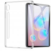 KNY Samsung Galaxy Tab S7 Plus T970 Kılıf Kalemlikli Şeffaf Silikon Şeffaf - 5