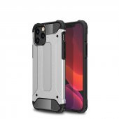 KNY Apple İphone 12 Pro Max Kılıf Çift Katmanlı Armour Case Gri - 1