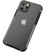 KNY Apple İphone 12 Pro Max Kılıf Silikon Kenarlı Sert Buzlu Volks Kapak Mavi - 2