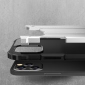 KNY Apple İphone 12 Pro Max Kılıf Çift Katmanlı Armour Case Gri - 3