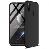 KNY Samsung Galaxy M11 Kılıf 3 Parça 360 Zore Ays Kapak Siyah - 1