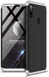 KNY Samsung Galaxy A11 Kılıf 3 Parça 360 Zore Ays Kapak Gri - 1