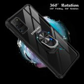 KNY Samsung Galaxy S20 Ultra Kılıf Silikon Kenarlı Renkli Yüzüklü Mola Kapak Kırmızı - 2