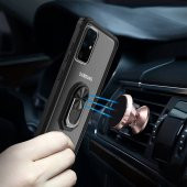 KNY Samsung Galaxy S20 Ultra Kılıf Silikon Kenarlı Renkli Yüzüklü Mola Kapak Kırmızı - 4