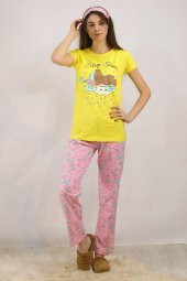 Baskılı Pijama Takımı Sarı - 4713.102. - 2
