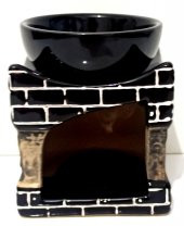 Siyah Fil Resimli Seramik Buhurdanlık - 3