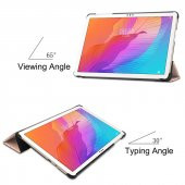 KNY Huawei Mate Pad T10S Kılıf Arkası Şeffaf Standlı Sert Smartcase Siyah - 3