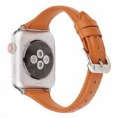 KNY Apple Watch 38 MM İnce Suni Deri Kordon Beyaz - 2