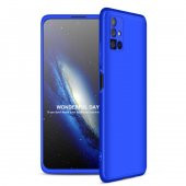 KNY Samsung Galaxy M51 Kılıf 3 Parça 360 Zore Ays Kapak Mavi - 1