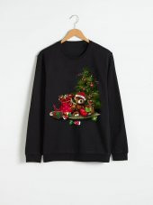 Dizzy Concept Yeni Yıl Baskılı Sweatshirt - 1