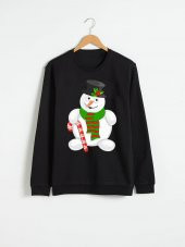 Dizzy Concept Yeni Yıl Baskılı Sweatshirt - 1