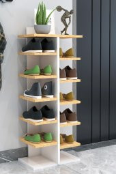 Portatif ve Pratik Ayakkabılık Ayşin Beyaz 80*130*35 thumbnail 1