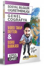 Hocawebde Yayınları 2021 KPSS ÖABT Sosyal Bilgiler Öğretmenliği Genel Coğrafya Video Takip Defteri ve Soru Bankası - 1