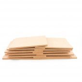 Sunta Kare Tahta Beyaz Kahverengi Hobi Hammadde 15x15 12'li Paket - 2