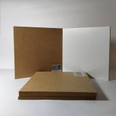 Sunta Kare Tahta Beyaz Kahverengi Hobi Hammadde 15x15 12'li Paket - 4