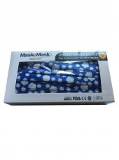 Maskemask Yetişkin Kuvars Kumaş Yüksek Kaliteli Mavi Bulut Desenli Yetişkin Kuvars Maske - 2