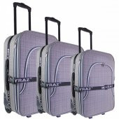 Boyraz 2 Tekerli Kumaş Valiz 3lü Set - 1