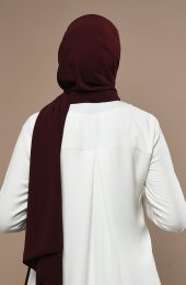 Modalucci Medine İpeği Şal Koyu Bordo - 3