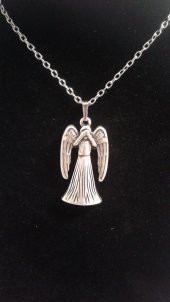 Doctor Who Tardis Crying Angel Zincirli Kolye - 1