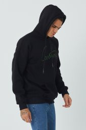 Trair Erkek Önü Yazı Nakışlı Cepli Kapşonlu Sweatshirt - 10