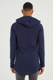 Trair Erkek Delikli Cepli Kapşonlu Oversize Sweatshirt - 5