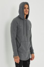 Trair Erkek Delikli Cepli Kapşonlu Oversize Sweatshirt - 10