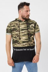 Trair Askeri Kapsonlu Baskili Tshirt - 2