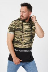 Trair Askeri Kapsonlu Baskili Tshirt - 3