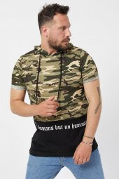 Trair Askeri Kapsonlu Baskili Tshirt - 4