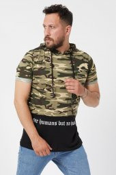 Trair Askeri Kapsonlu Baskili Tshirt - 6