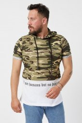 Trair Askeri Kapsonlu Baskili Tshirt - 7