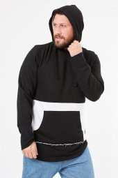 Trair Kapsonlu Sweatshirt Parcali - 1