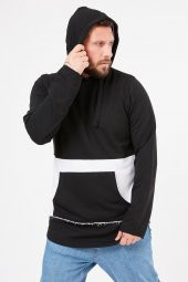 Trair Kapsonlu Sweatshirt Parcali - 3