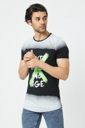 Trair Baskılı Yıkamalı T-Shirt - 2