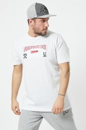 Trair Off Whıte Bısıklet Yaka Nakışlı Baskılı T-Shirt 7238 - 6