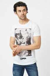 Trair Off White Tasli Baskılı T-Shirt - 5