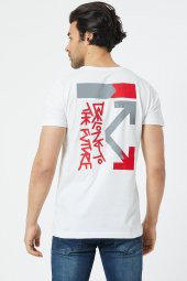 Trair Of White Baskılı T-Shirt - 7