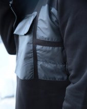 Trair Erkek Siyah Fermuarlı Ön Cepli Kapşonlu Salaş Panço - 2