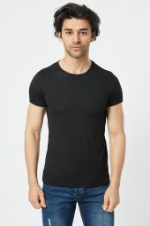 Trair Bısıklet Yaka Delikli Kumas T-Shirt - 4
