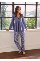 Esk27632 Kadın V Yaka Pijama Takımı - 1