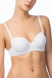Kadın Beyaz Elastan Mikro Kaplı Destekli Sütyen 2142650176 - 1