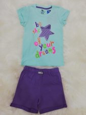 wonder kids 130609 kız çocuk penye  şortlu takım - 1