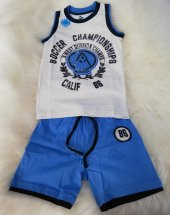 wonderkids 130324 erkek çocuk askılı şortlu pijama takımı - 1