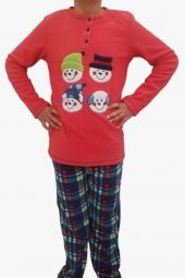 Ba ha polar pijama takımı nar çiçeği - 1