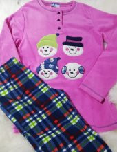 Ba ha polar pijama takımı nar çiçeği - 3
