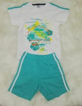 wonderkids 130642 erkek çocuk şortlu pijama takımı - 1