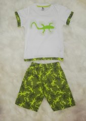 wonderkids 130657 erkek çocuk şortlu pijama takımı - 1