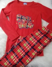 Ba ha polar pijama takımı kırmızı - 2